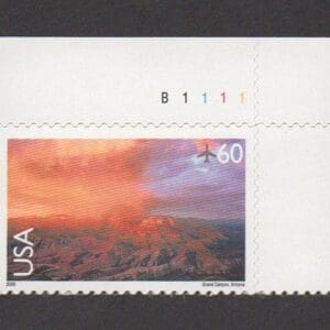 Scott# C135 "GRAND CANYON" PLATE# SINGLE, MNH, NICELY CENTERED