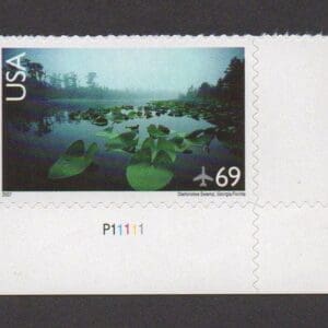 Scott# C142 "OKEFENOKEE SWAMP" S/A PLATE# SINGLE, MNH