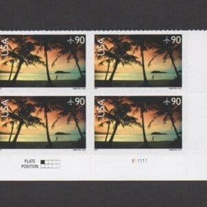 Scott# C143 "HAGATNA BAY" MNH S/A PLATE BLOCK (4) NICELY CENTERED