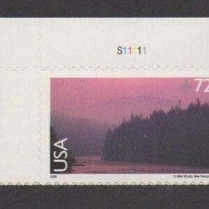 Scott# C144 "13-MILE WOODS" MNH S/A PLATE# SINGLE NICELY CENTERED