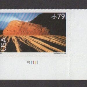 Scott# C146 "ZION NATIONAL PARK" MNH S/A PLATE # SINGLE