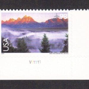 Scott# C147 "GRAND TETON NATIONAL PARK" S/A PLATE # SINGLE, MNH