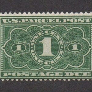 Scott# JQ1 "PARCEL POST DUE" MNH, RICH COLOR, BEAUTIFUL ENGRAVING