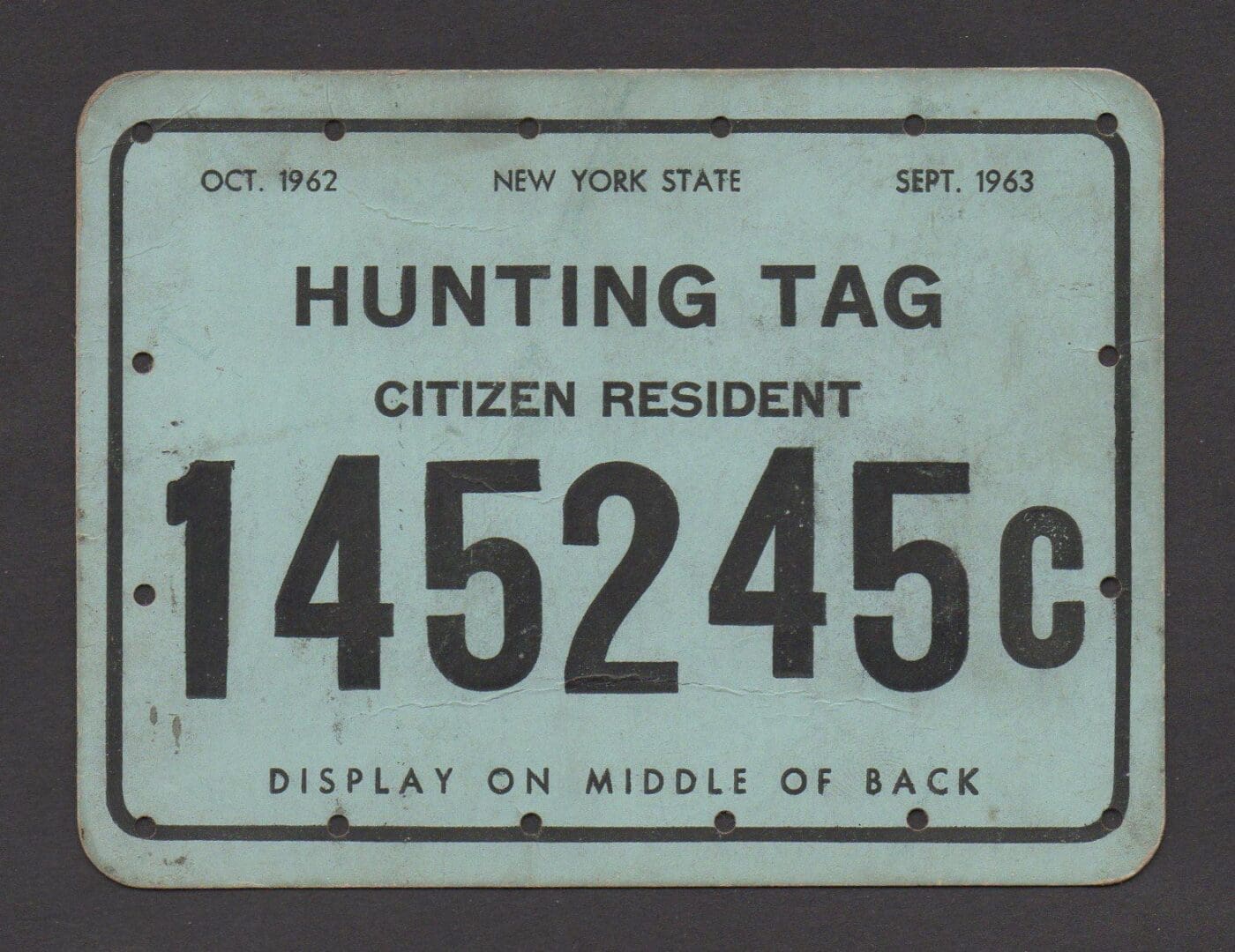Scott# RW29 "DUCK STAMP" 1962 "PINTAIL DUCKS" USED ON HUNTING TAG - Image 2
