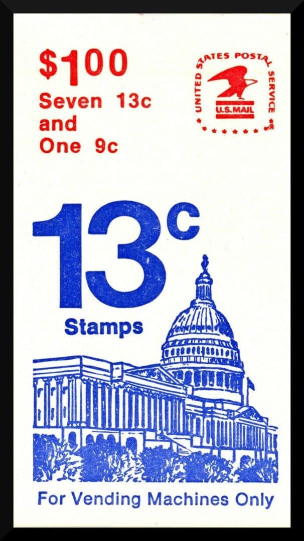 Scott# 1590a-1623b (1623Bc) BOOKLET PANE (8) FLAG OVER CAPITOL * SCARCE * - Image 2