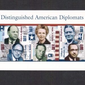 Scott# 4076 "DISTINGUISHED AMERICAN DIPLOMATS" MNH SOUVENIR SHEET