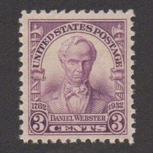 Scott# 725 "DANIEL WEBSTER SESQUICENTENNIAL" SINGLE, MINT