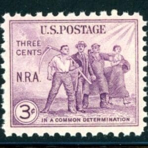 Scott# 732 "NRA - NATIONAL RECOVERY ACT" MINT, NICELY CENTERED