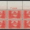 Scott# 748 "NATIONAL PARKS-GLACIER PARK" TOP PLATE BLOCK (6) MNH