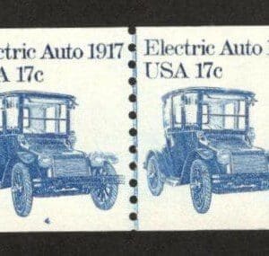 Scott# 1906 "ELECTRIC CAR" MNH COIL LINE PAIR WITH PLATE# 4