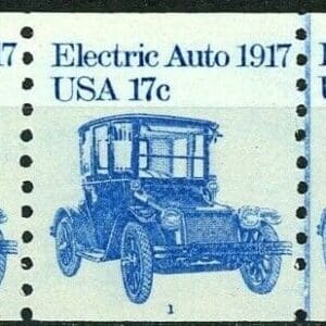 Scott# 1906 "ELECTRIC CAR" MNH PNC 5, PLATE #1 WITH LINE PAIR