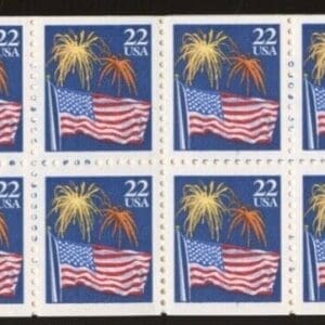 Scott# 2276a BK156 "FLAG and FIREWORKS" INTACT BOOKLET (20) MNH