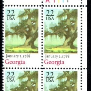 Scott# 2339 "GEORGIA STATEHOOD BICENTENARY" PLATE BLOCK (4) MNH