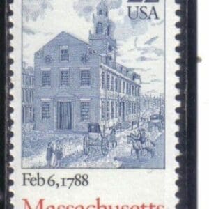 Scott# 2341 MASSACHUSETTS BICENTENARY MNH SINGLE, NICELY CENTERED