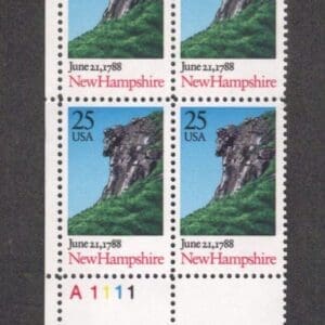 Scott# 2344 "NEW HAMPSHIRE STATEHOOD" PLATE BLOCK (4) MINT