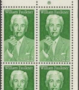 Scott# 2350 "WILLIAM FAULKNER - NOVELIST" ZIP BLOCK (4) MNH