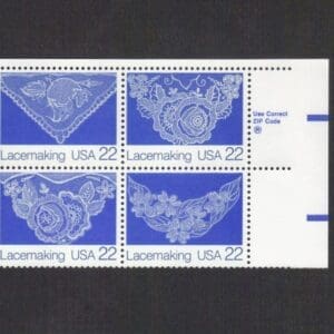 Scott# 2351-54 "LACE MAKING" ZIP BLOCK (4) MNH, NICELY CENTERED