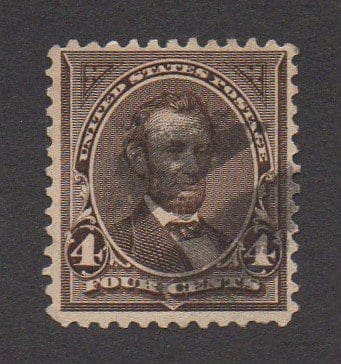 Scott# 269 "LINCOLN" DOUBLE LINE WMK, SON CANCEL, NICELY CENTERED