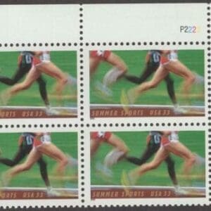 SCOTT 3397 "SUMMER SPORTS" MNH PLATE BLOCK (4) NICELY CENTERED