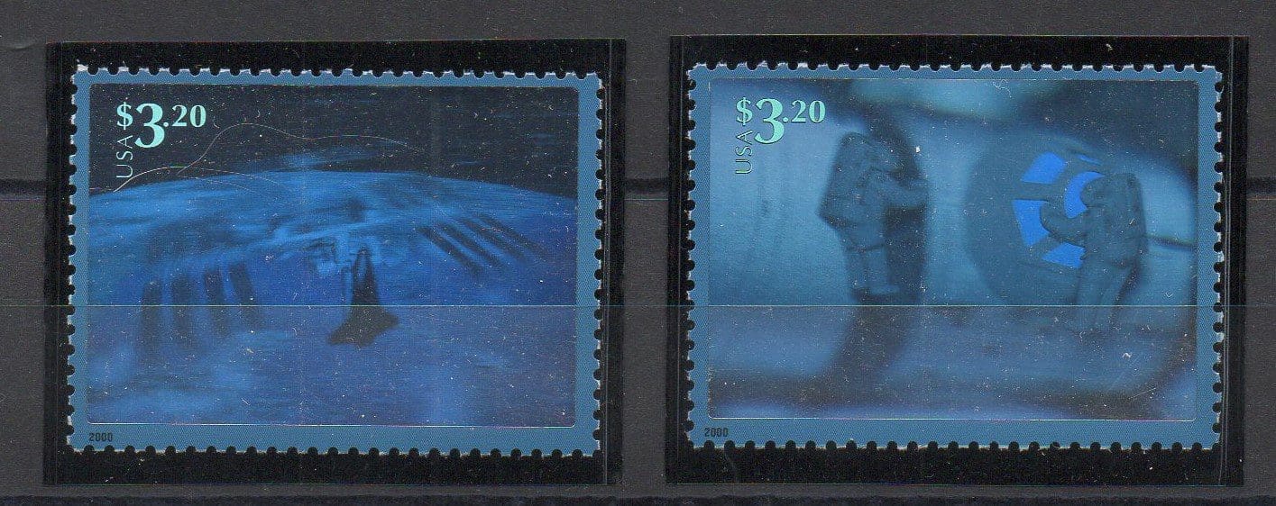 Scott# 3411a-b "ESCAPING the GRAVITY of EARTH" SINGLES SET (2)MNH