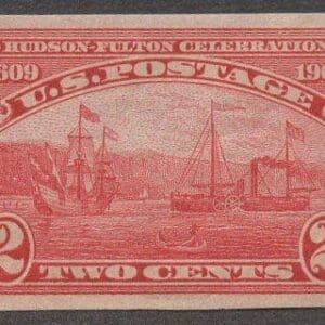 Scott# 373 "HUDSON FULTON" MNH IMPERF, VERY NICELY CENTERED