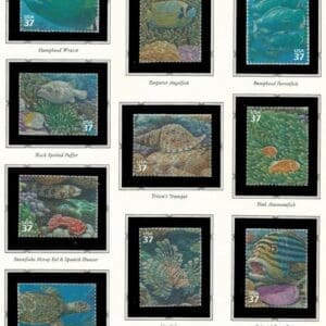 Scott# 3831 "PACIFIC CORAL REEF" SHEET #6 SINGLES SET (10) MNH