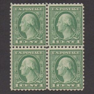 Scott# 543 WASHINGTON MNH BLOCK (4) NICELY CENTERED+GUM BREAKERS