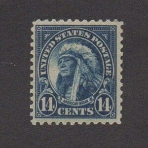 Scott# 565 "AMERICAN INDIAN" MNH, NICELY CENTERED