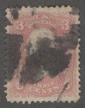 Scott# 65 WASHINGTON USED WITH PARTIAL WEDGE CANCEL