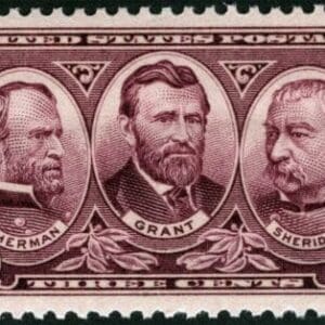 Scott# 787 "ARMY- GRANT, SHERMAN & SHERIDAN" MNH, NICELY CENTERED