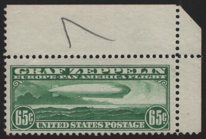 Scott# C13 GRAF ZEPPELIN MNH SINGLE, PRISTINE OG, NICELY CENTERED