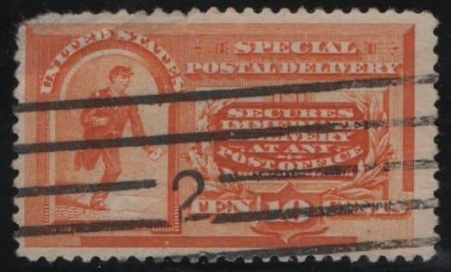Scott# E3 "SPECIAL DELIVERY" USED, #2 +BAR CANCEL * SEE DETAILS *
