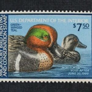 Scott# RW46 "DUCK STAMP" 1979 "GREEN WINGED TEAL" SINGLE, MNH