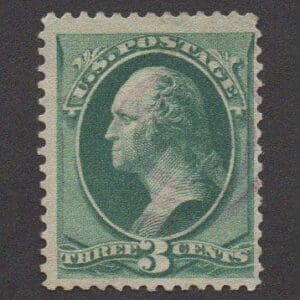 Scott# 147 WASHINGTON, NAT'L BANKNOTE WITH LITE BULLSEYE CANCEL