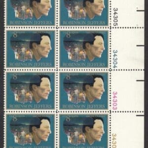 Scott# 1485 "ROBINSON JEFFERS - POET" PLATE BLOCK (12) MNH