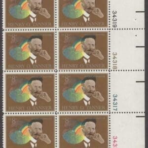 Scott# 1486 "HENRY O TANNER- ARTIST" PLATE BLOCK (12) MNH