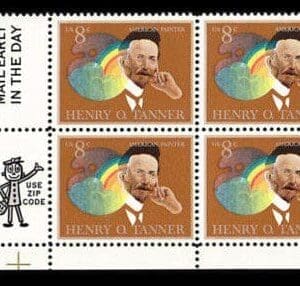 Scott# 1486 "HENRY O TANNER- ARTIST" ZIP+MAIL EARLY BLOCK (4) MNH