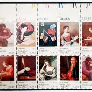 Scott# 1530-37 "UNIVERSAL POSTAL UNION" PLATE BLOCK (10) MNH