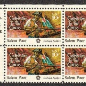 Scott# 1560 "BICENTENNIAL - SALEM POOR" ZIP BLOCK (4) MNH
