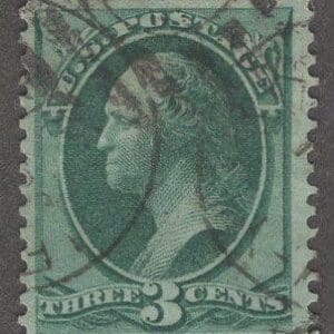 Scott# 158 "WASHINGTON" USED WITH DUEL CDS CANCELS, NICELY CENTERED