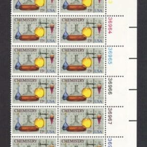 Scott# 1685 "CHEMISTRY CENTENARY" PLATE BLOCK (12) MNH
