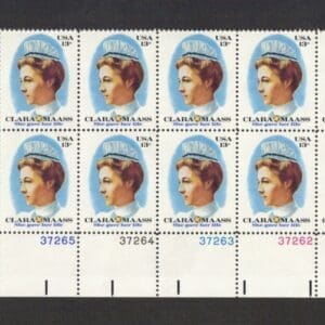 Scott# 1699 "CLARA MAASS - BIRTH CENTENARY" PLATE BLOCK (12) MNH