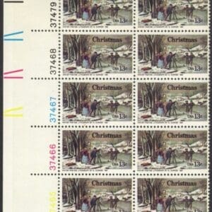 Scott# 1702 "WINTER PASTIME" PLATE BLOCK (10) MNH