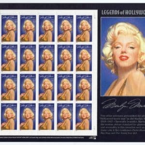 Scott# 2967 "MARILYN MONROE" FULL SHEET (20) MNH, NICELY CENTERED