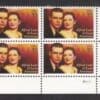 Scott# 3287 "LUNT & FONTANNE" PLATE BLOCK MNH, NICELY CENTERED