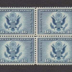 Scott# CE1 "GREAT SEAL OF THE US" MNH BLOCK (4) NICELY CENTERED