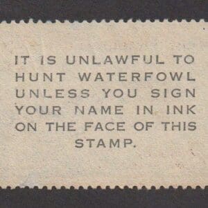 Alternative view of Scott# RW20 "DUCK STAMP" 1953 "BLUE WINGED TEAL" USED, SIGNED