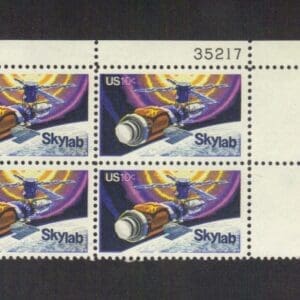 Scott# 1529 "SKYLAB" PLATE BLOCK (4) MNH, NICELY CENTERED