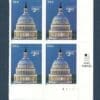 Scott# 3472 "PRIORITY MAIL-CAPITOL DOME" MNH PLATE BLOCK (4) MNH