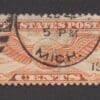 Scott# C19 "WINGED GLOBE" USED, MICHIGAN CDS & TWIN DUPLEX CANCEL